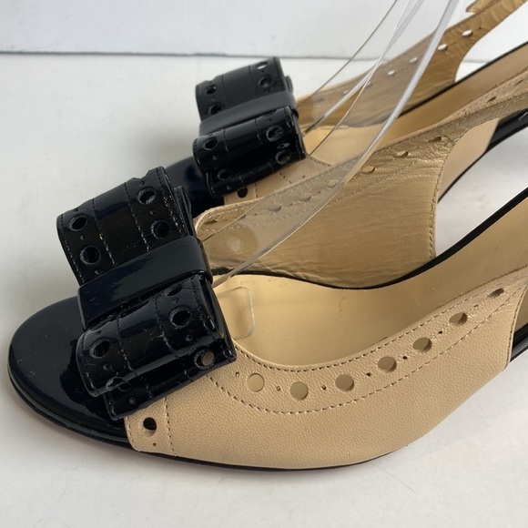 Kate Spade Two-toned Monica Slingback Heels 8.5 Patent Leather Preppy Feminine - Picture 3 of 16